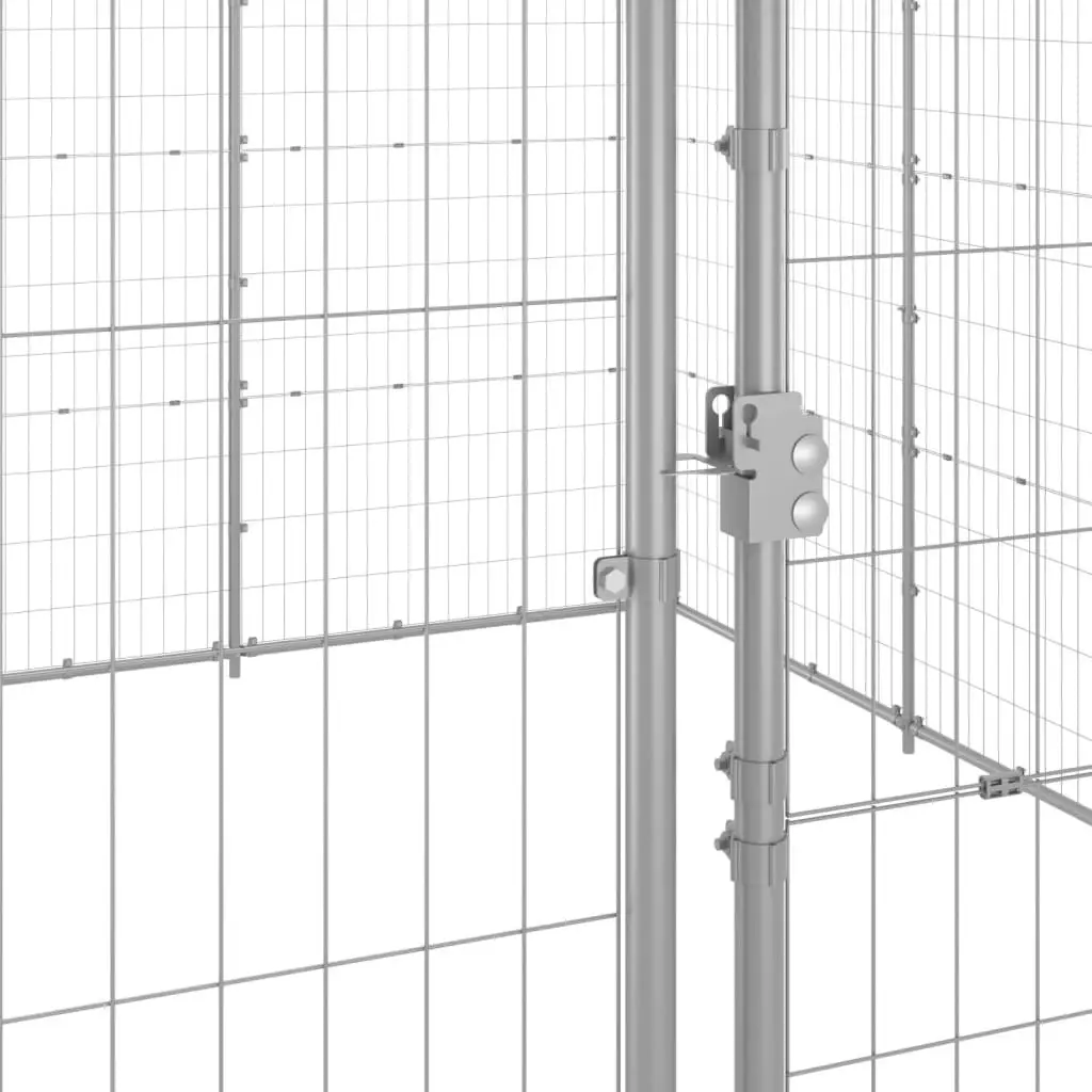 Outdoor Dog Kennel Galvanised Steel 24.2 mÂ² 3082319