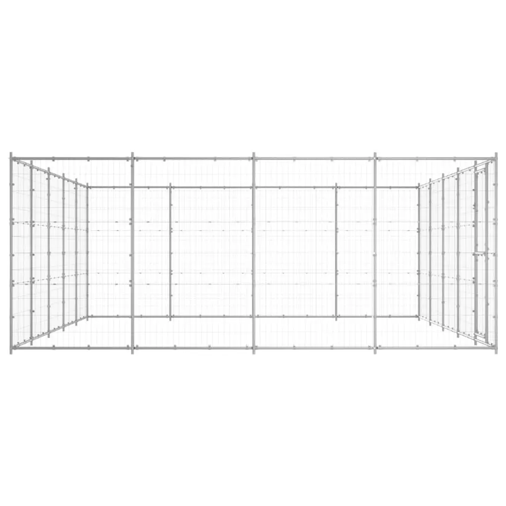 Outdoor Dog Kennel Galvanised Steel 24.2 mÂ² 3082319