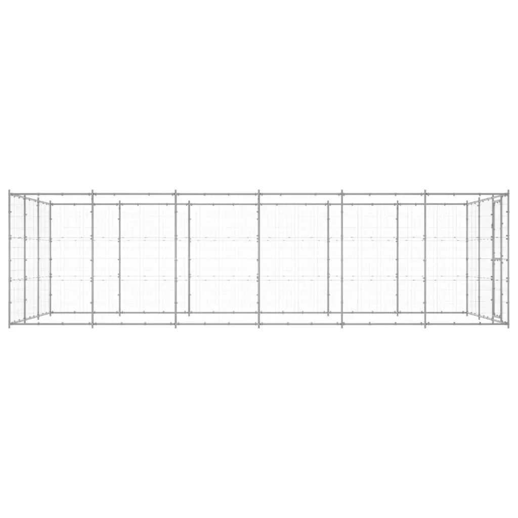 Outdoor Dog Kennel Galvanised Steel 21.78 mÂ² 3082328