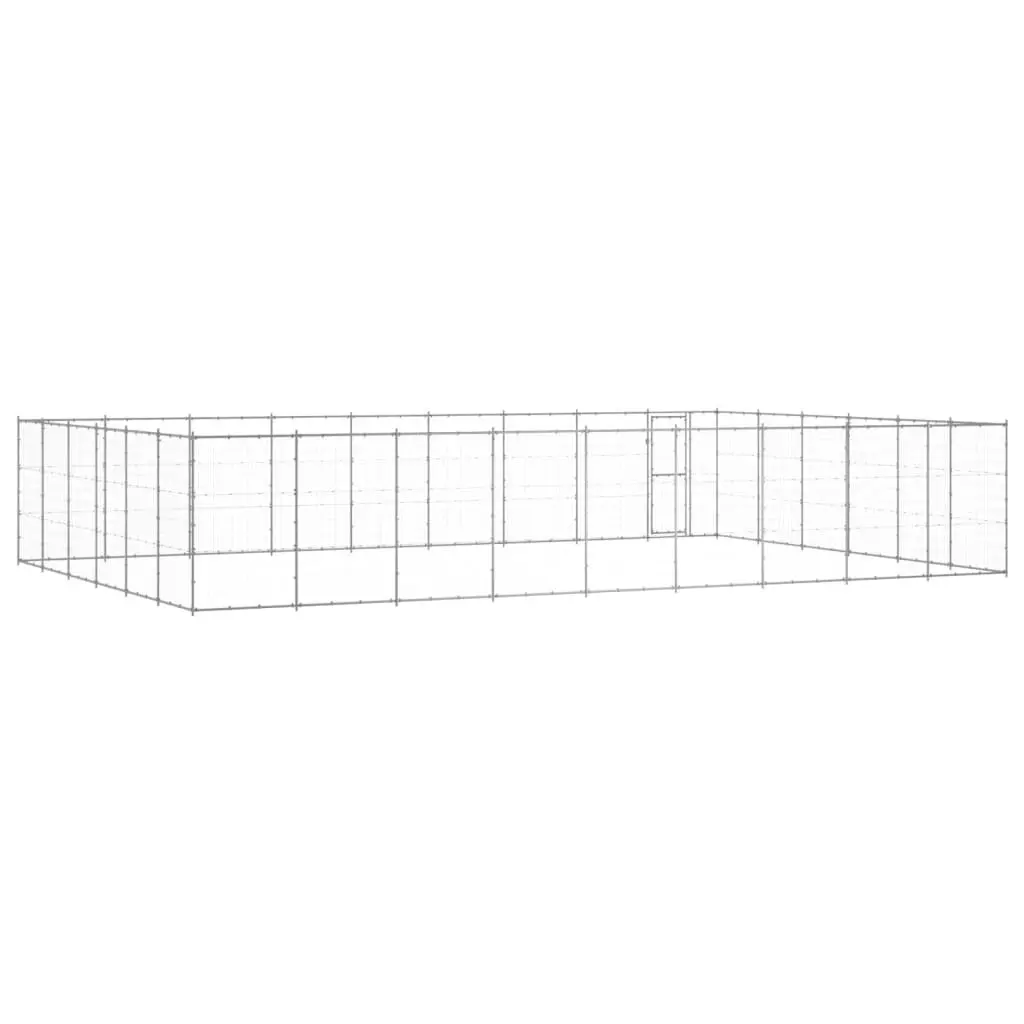 Outdoor Dog Kennel Galvanised Steel 65.34 mÂ² 3082331