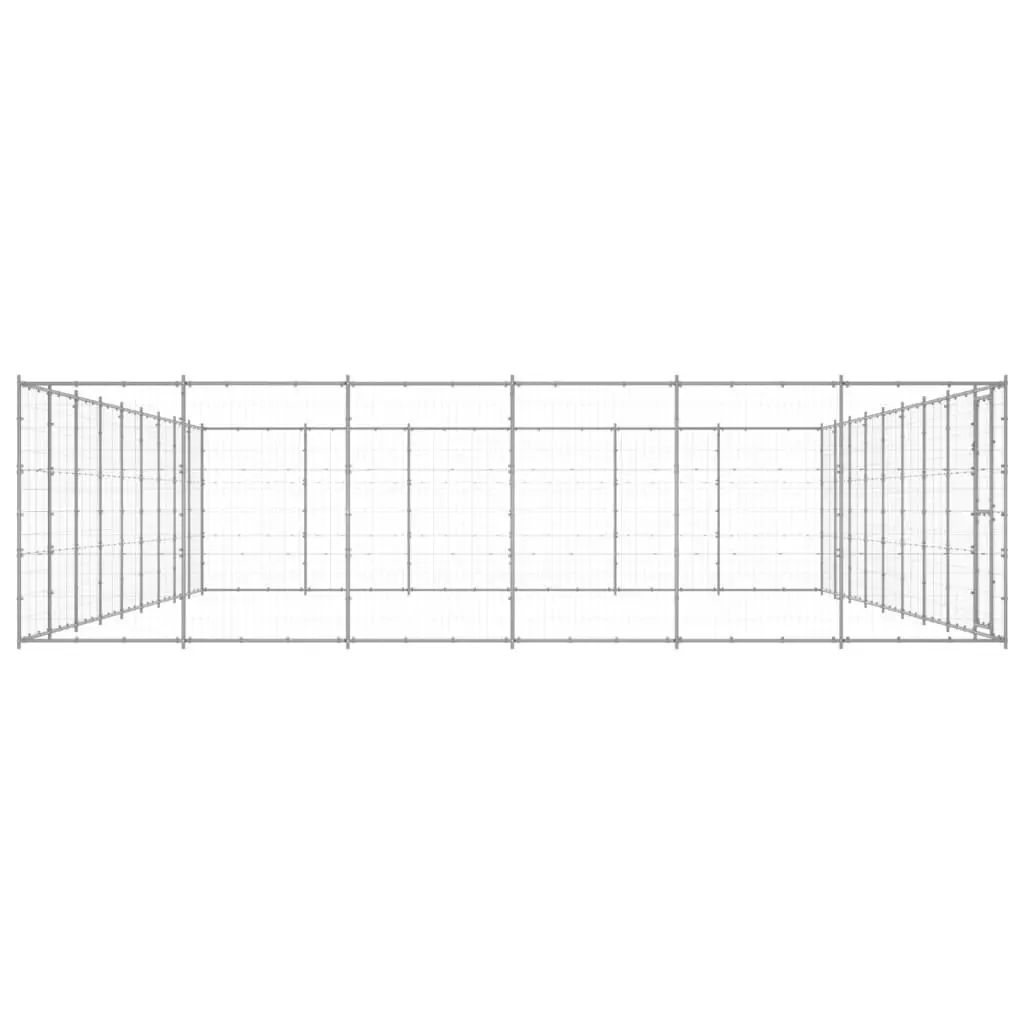 Outdoor Dog Kennel Galvanised Steel 65.34 mÂ² 3082331