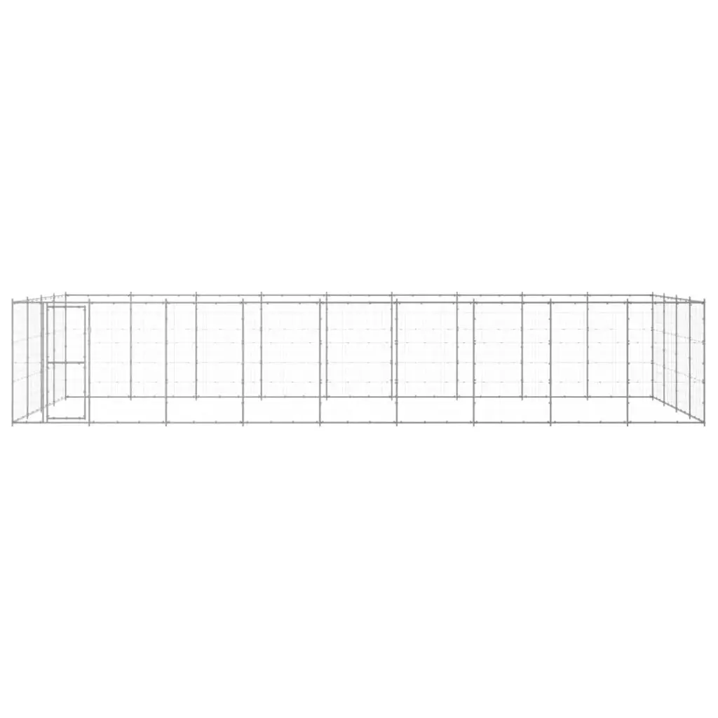 Outdoor Dog Kennel Galvanised Steel 43.56 mÂ² 3082321