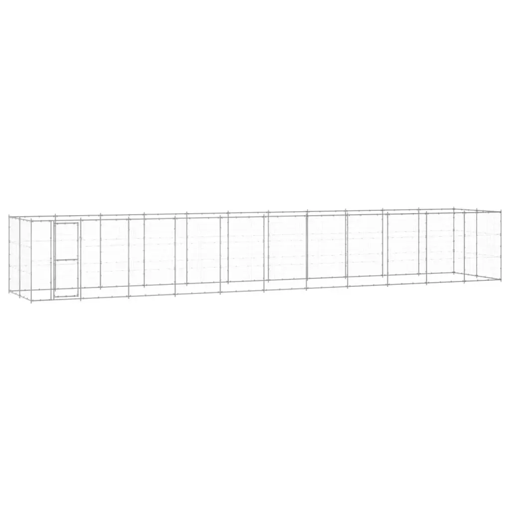 Outdoor Dog Kennel Galvanised Steel 26.62 mÂ² 3082312