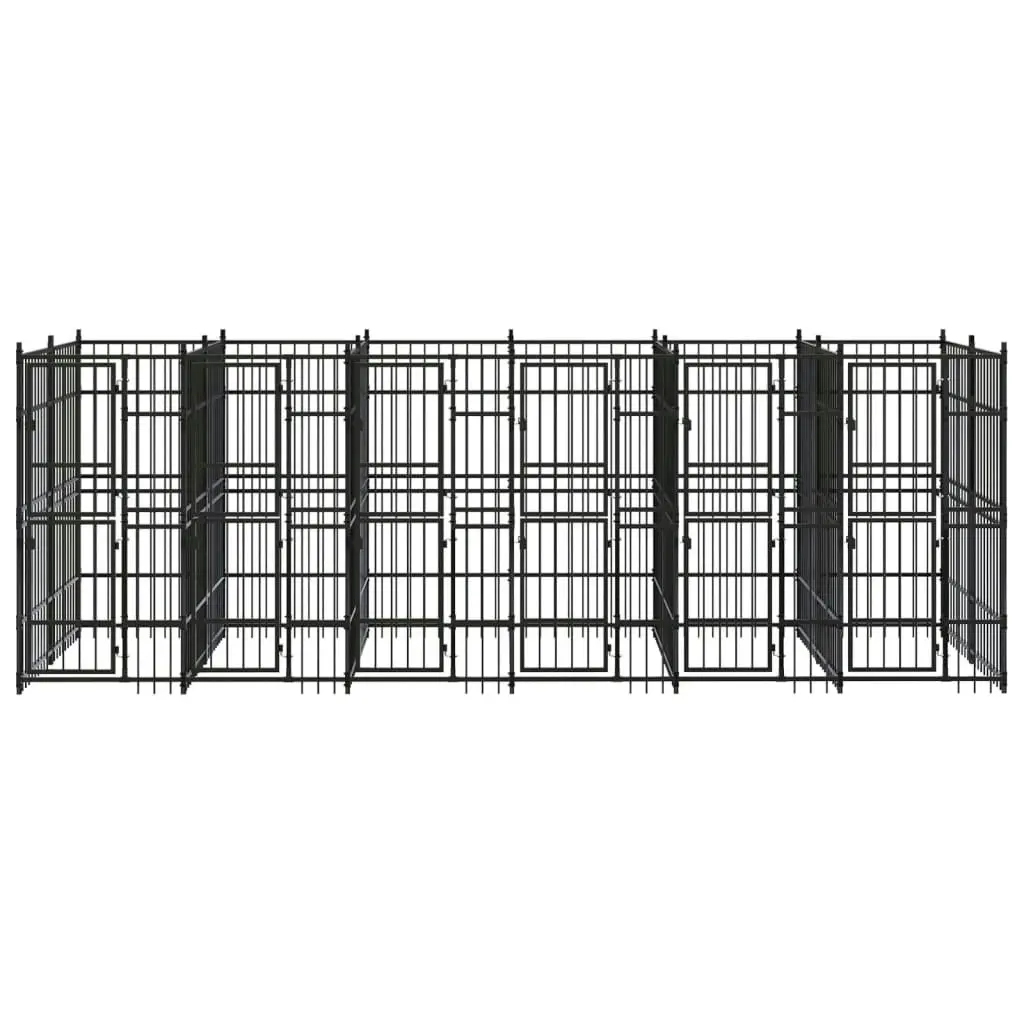 Outdoor Dog Kennel Steel 11.06 mÂ² 3097941