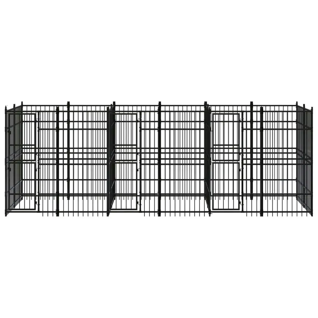 Outdoor Dog Kennel Steel 11.06 mÂ² 3098011