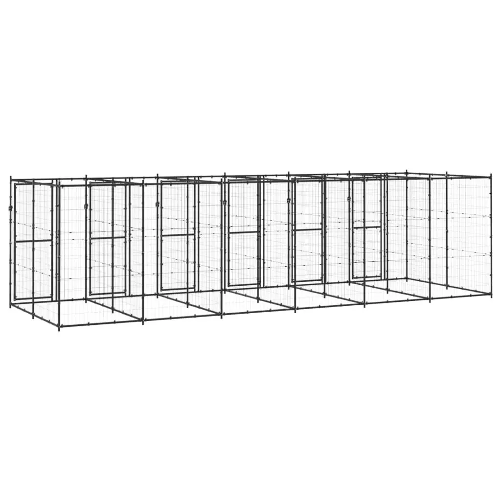 Outdoor Dog Kennel Steel 14.52 mÂ² 3082264