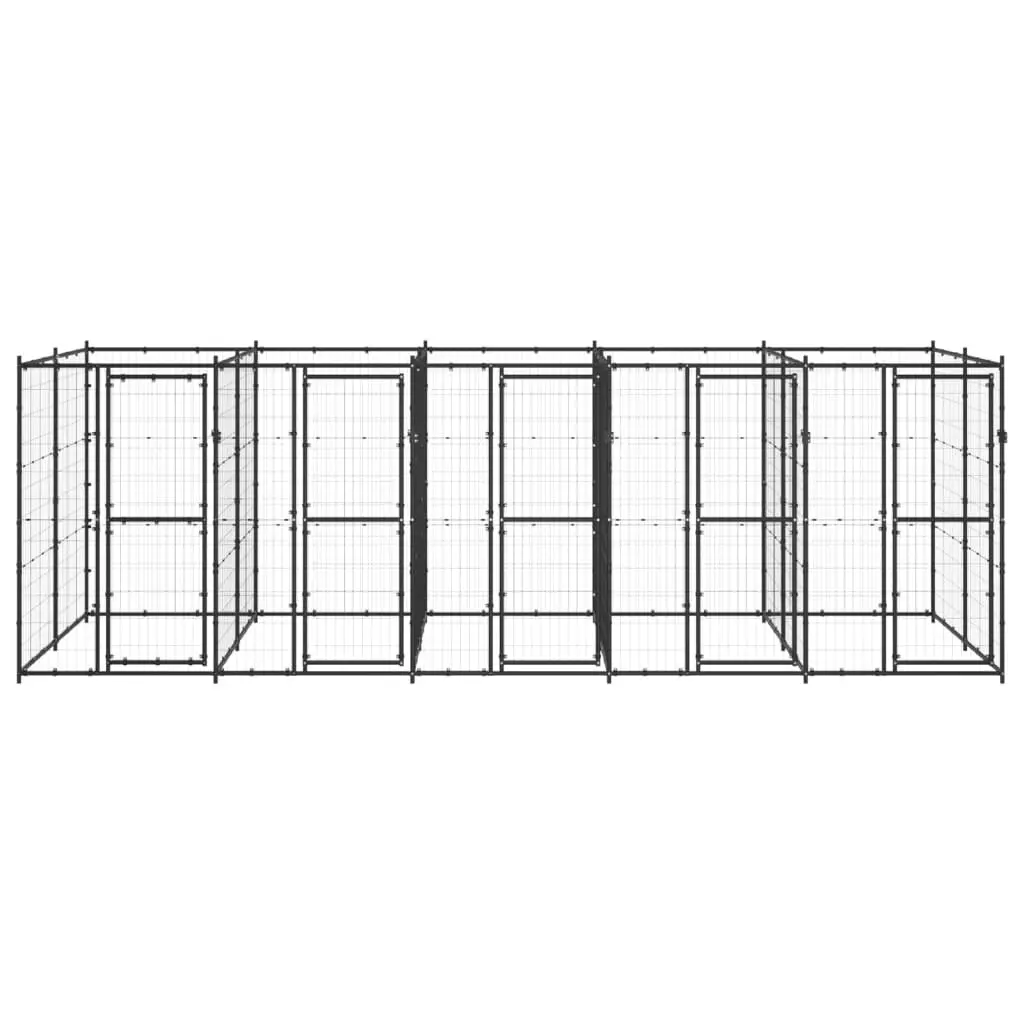 Outdoor Dog Kennel Steel 12.1 mÂ² 3082263