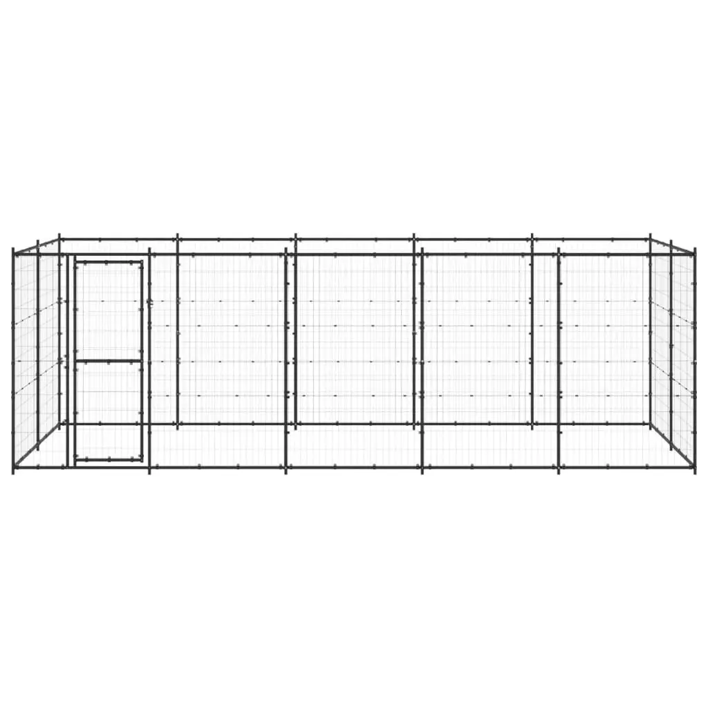 Outdoor Dog Kennel Steel 12.1 mÂ² 3082299