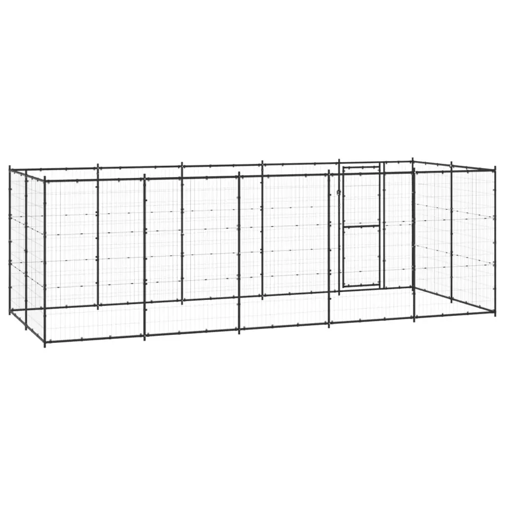 Outdoor Dog Kennel Steel 12.1 mÂ² 3082299