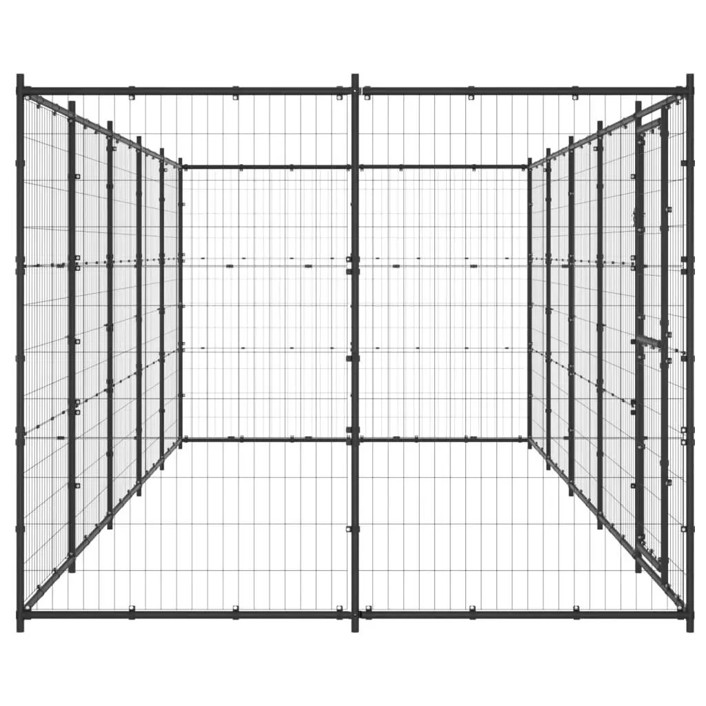 Outdoor Dog Kennel Steel 12.1 mÂ² 3082299