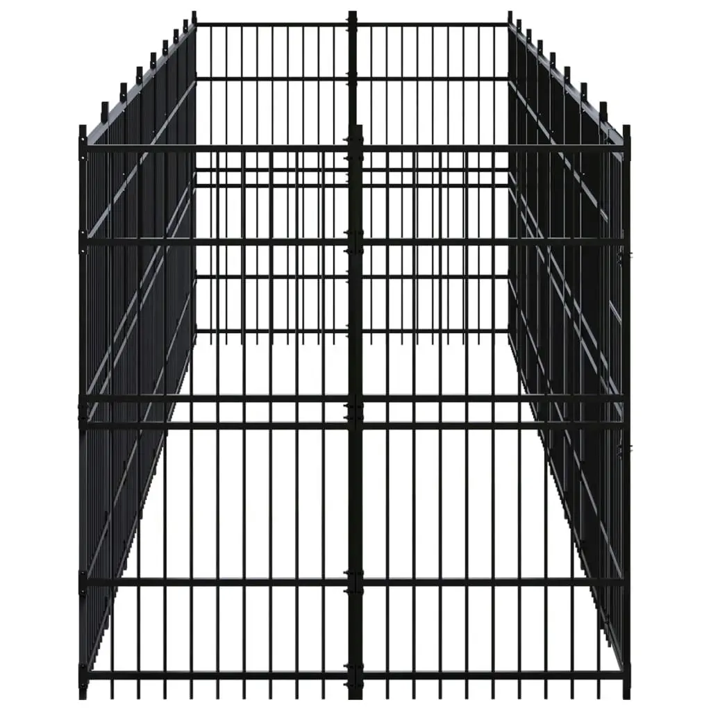 Outdoor Dog Kennel Steel 16.59 mÂ² 3097963