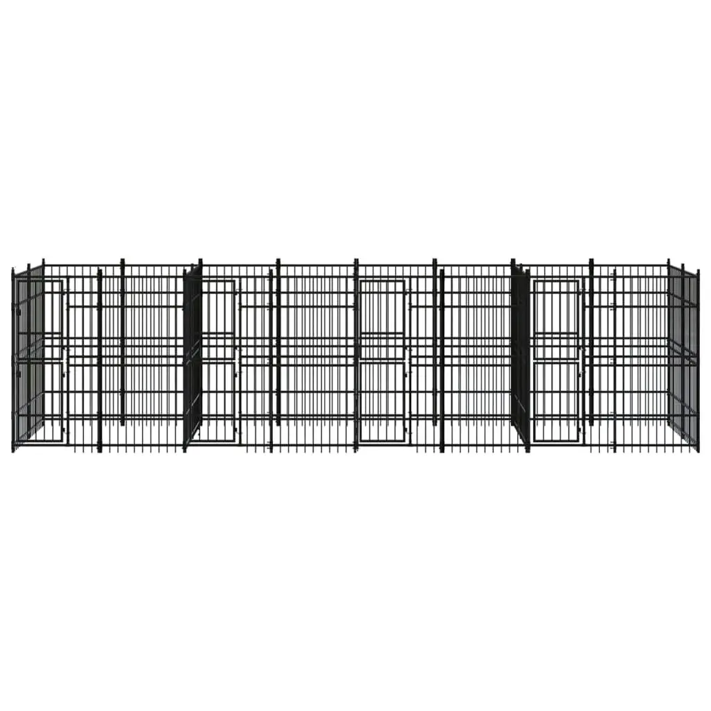 Outdoor Dog Kennel Steel 14.75 mÂ² 3098012