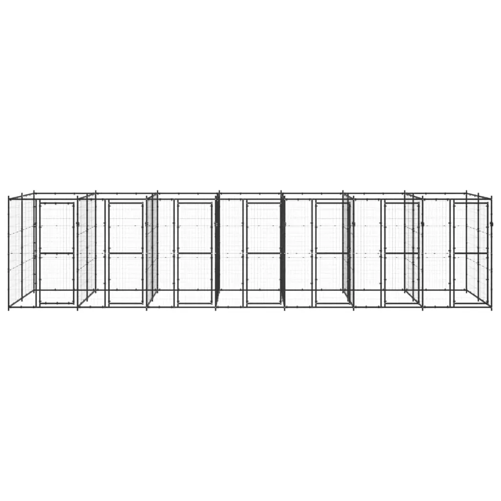 Outdoor Dog Kennel Steel 16.94 mÂ² 3082265