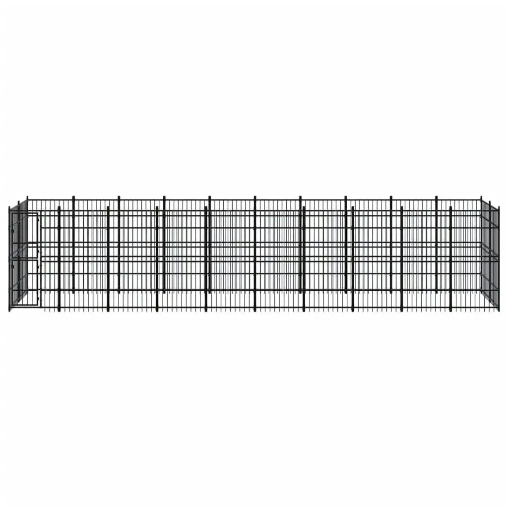 Outdoor Dog Kennel Steel 18.43 mÂ² 3097964