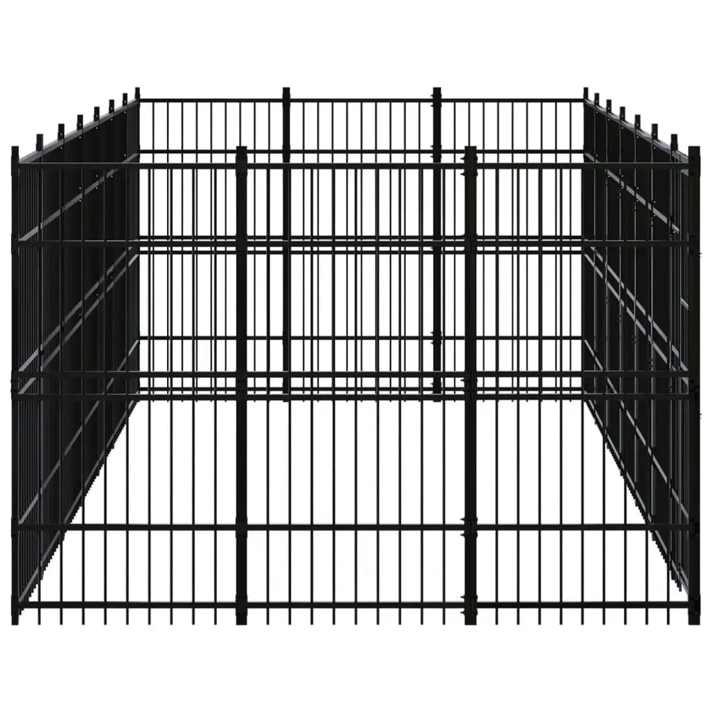 Outdoor Dog Kennel Steel 19.35 mÂ² 3097978