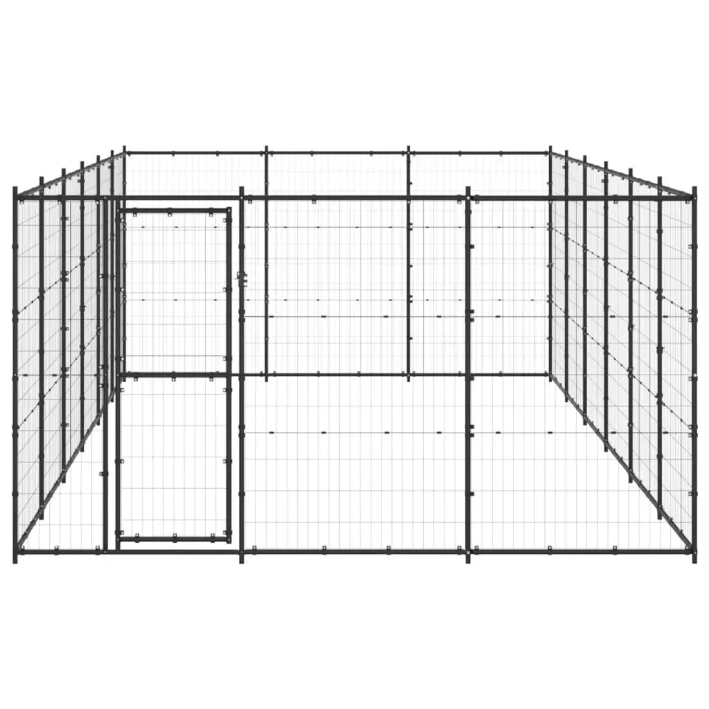 Outdoor Dog Kennel Steel 21.78 mÂ² 3082323