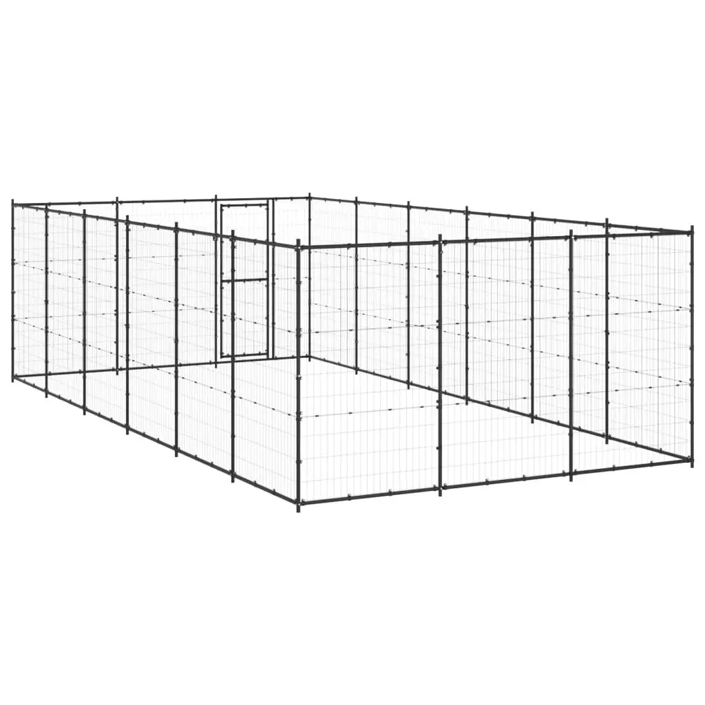 Outdoor Dog Kennel Steel 21.78 mÂ² 3082323