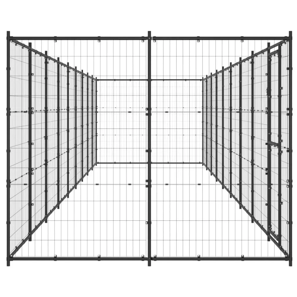 Outdoor Dog Kennel Steel 21.78 mÂ² 3082301