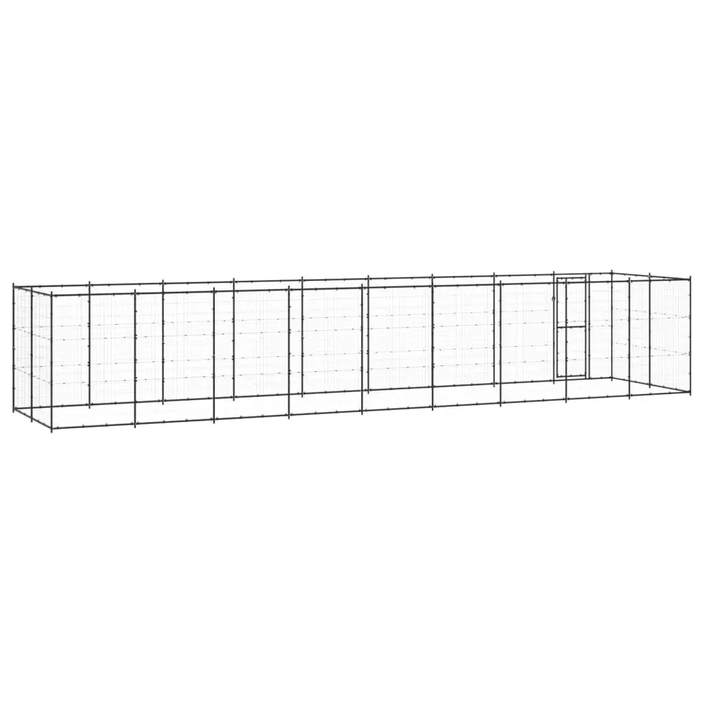 Outdoor Dog Kennel Steel 21.78 mÂ² 3082301