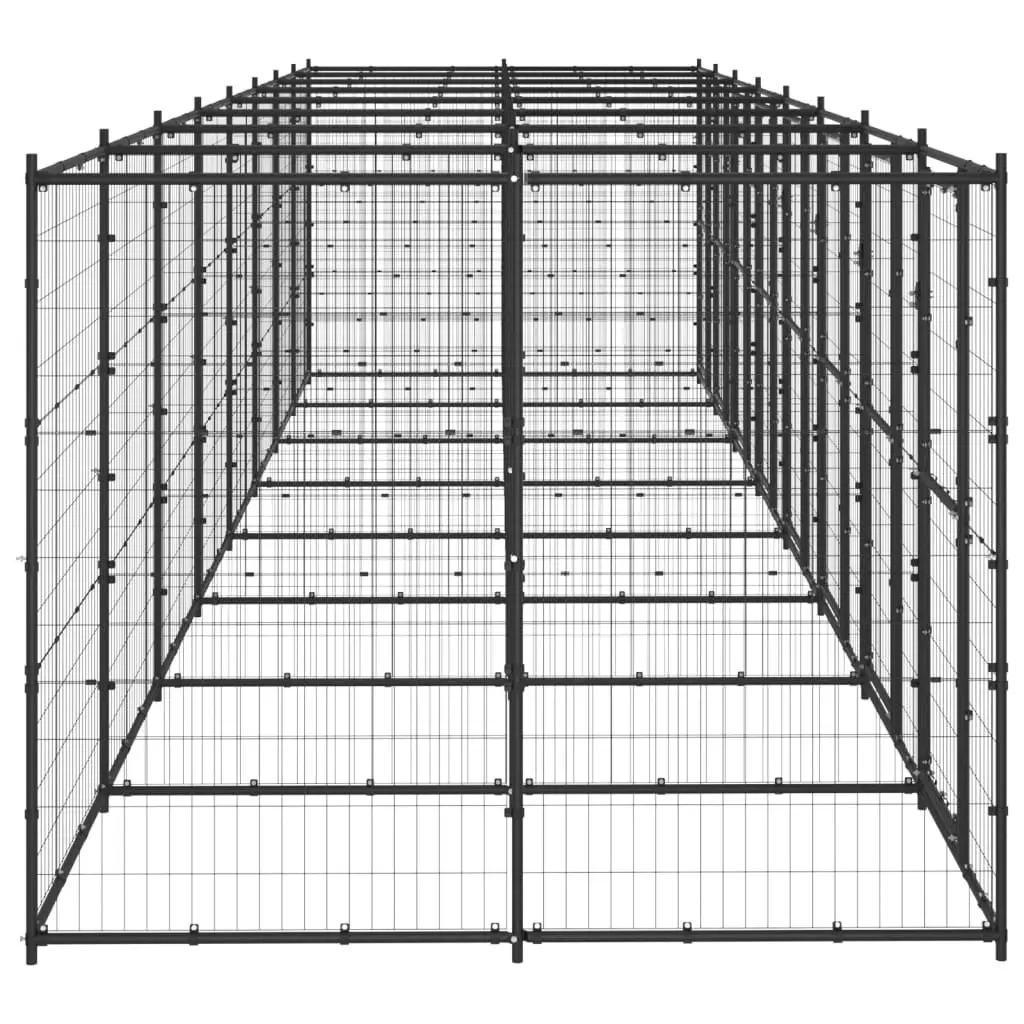 Outdoor Dog Kennel Steel 19.36 mÂ² 3082266