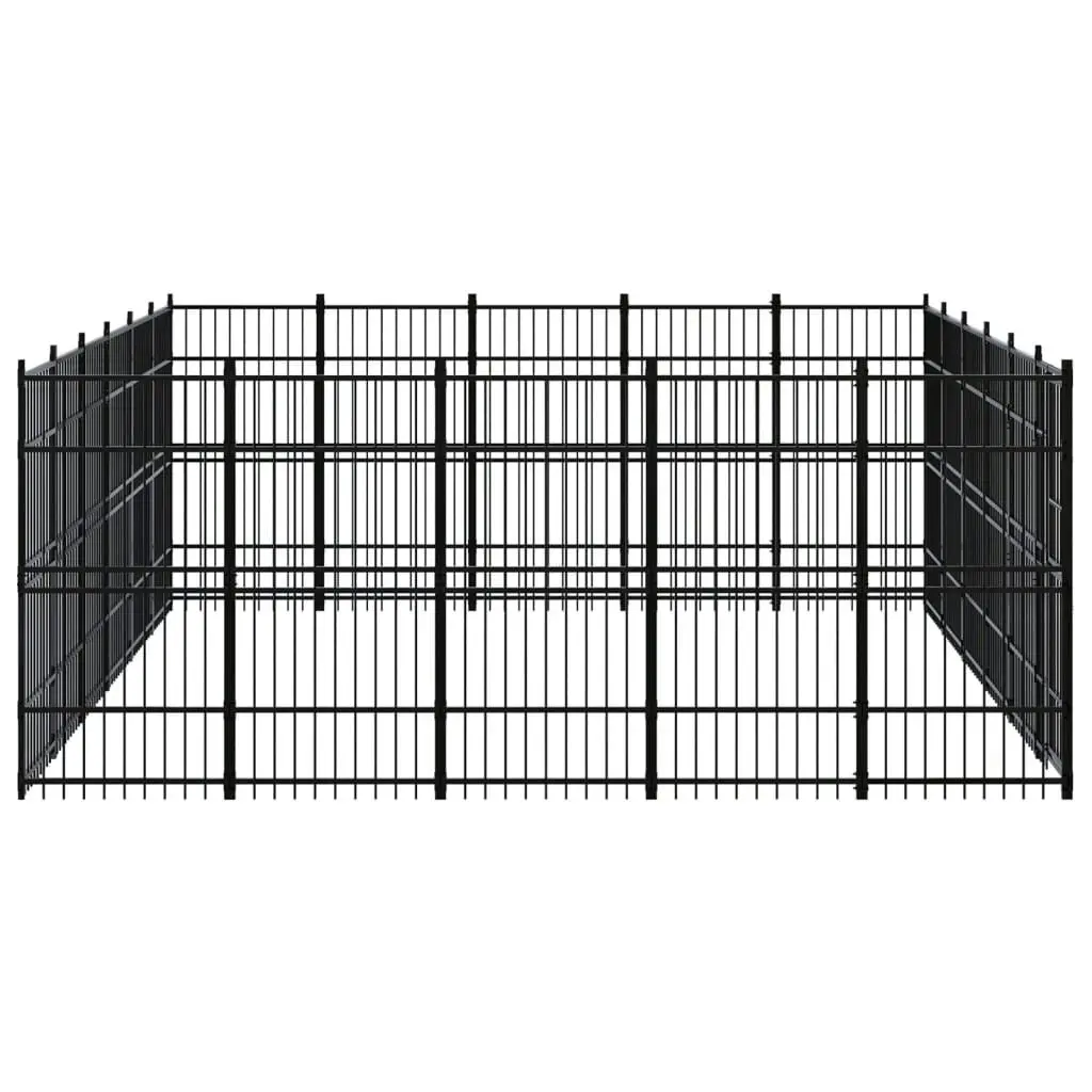 Outdoor Dog Kennel Steel 27.65 mÂ² 3097990