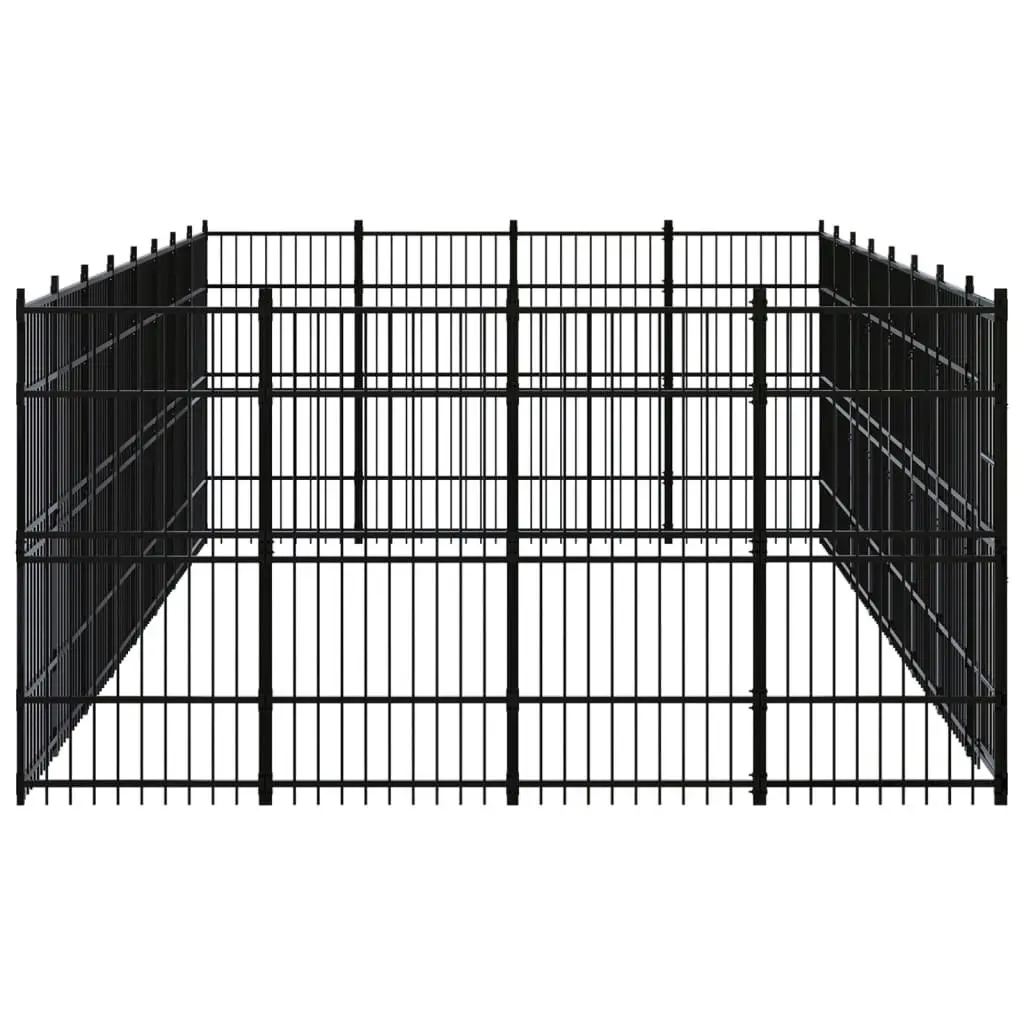 Outdoor Dog Kennel Steel 29.49 mÂ² 3097986