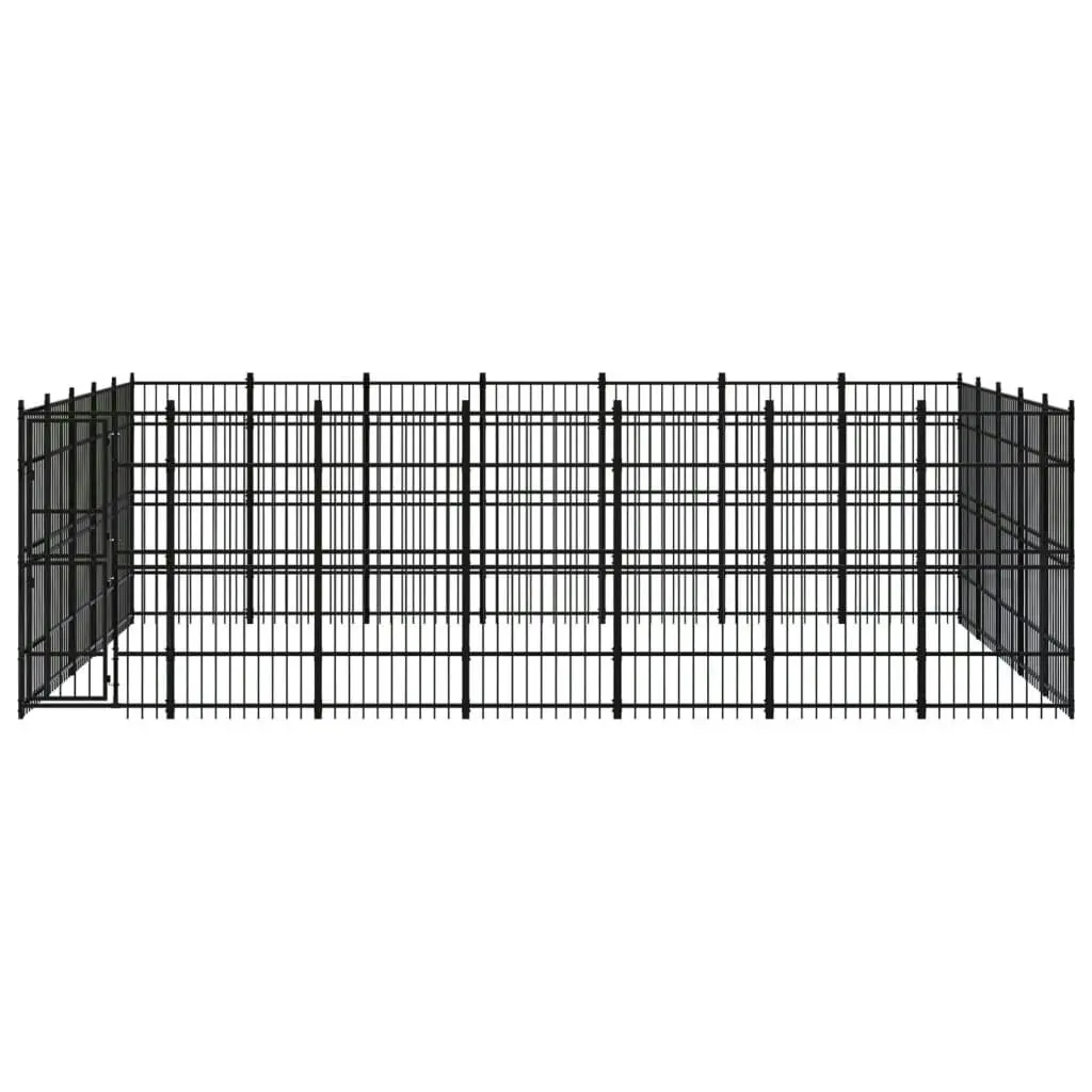 Outdoor Dog Kennel Steel 32.26 mÂ² 3097991