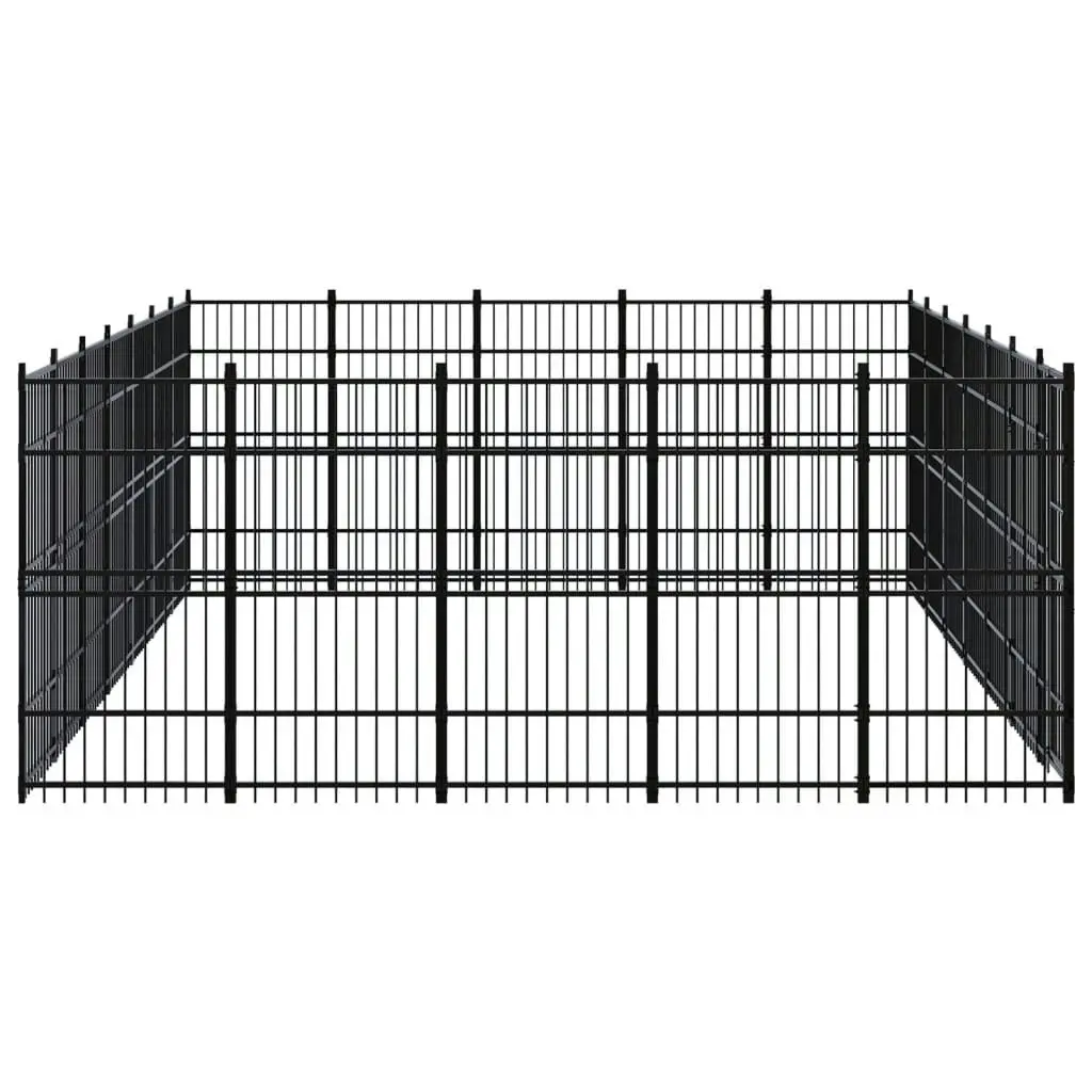 Outdoor Dog Kennel Steel 32.26 mÂ² 3097991