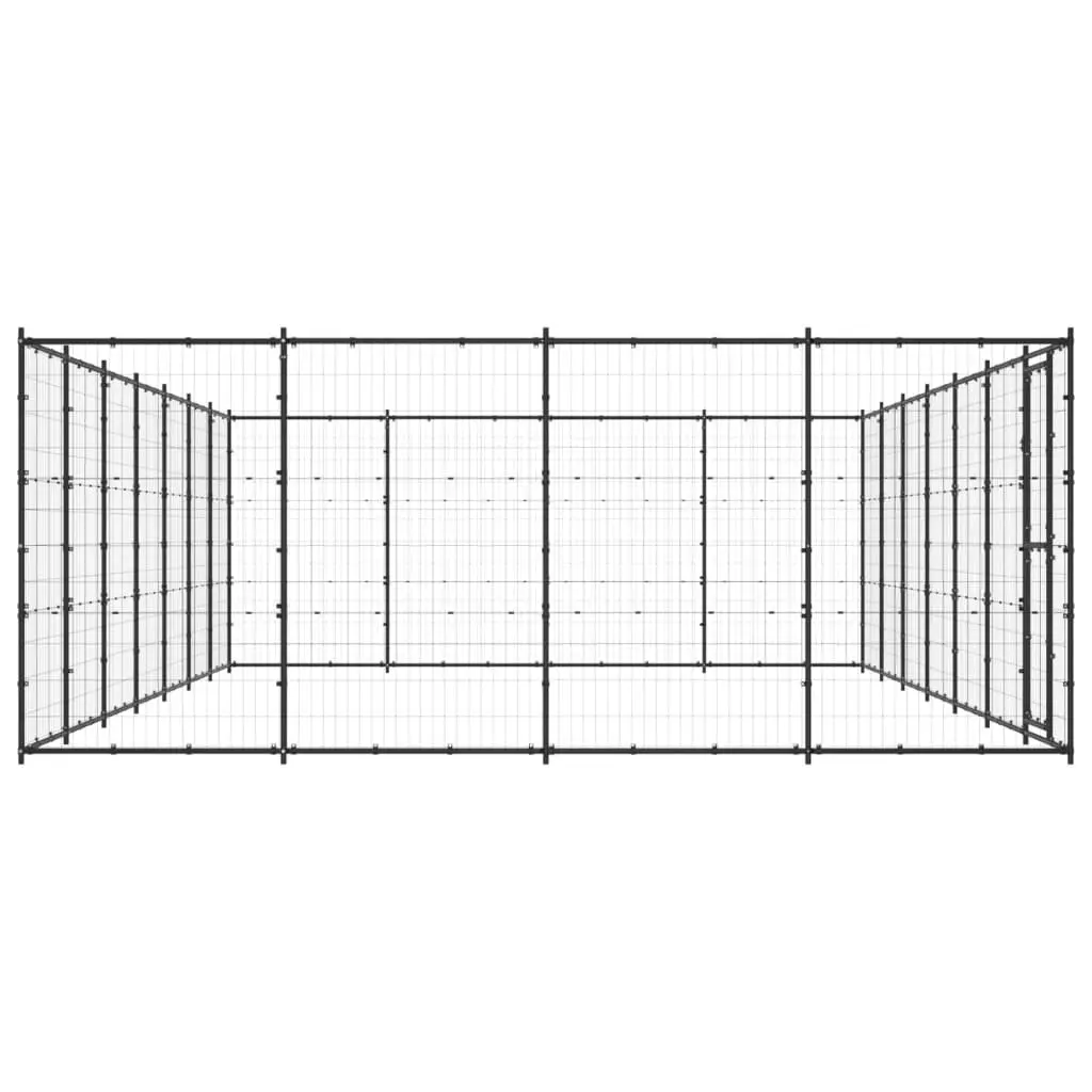 Outdoor Dog Kennel Steel 33.88 mÂ² 3082315