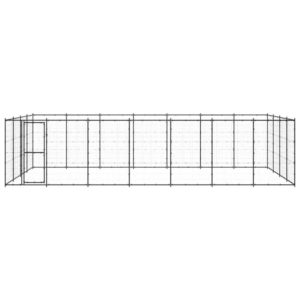 Outdoor Dog Kennel Steel 33.88 mÂ² 3082315