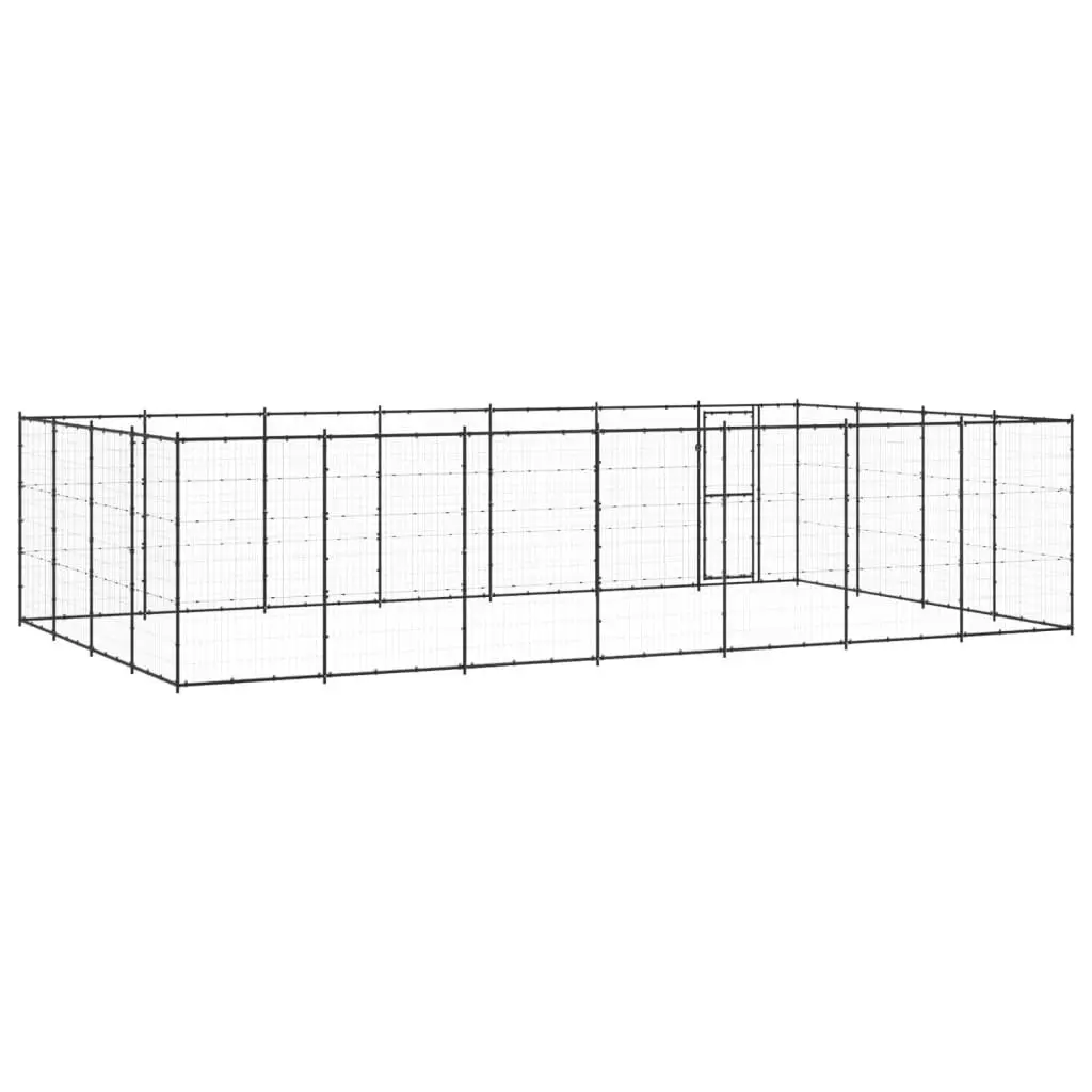 Outdoor Dog Kennel Steel 33.88 mÂ² 3082315