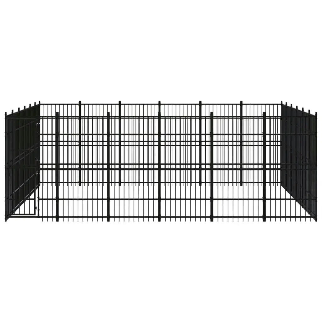 Outdoor Dog Kennel Steel 33.18 mÂ² 3097995