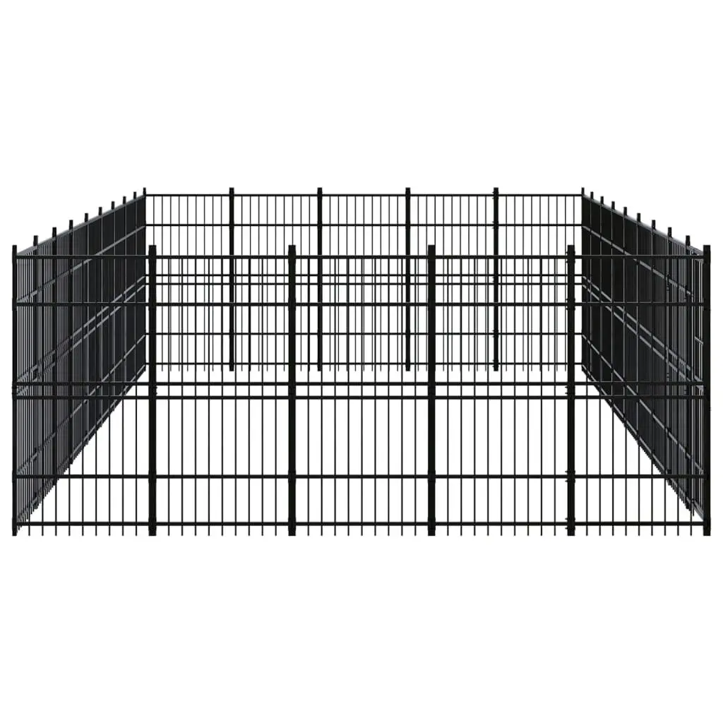 Outdoor Dog Kennel Steel 41.47 mÂ² 3097993