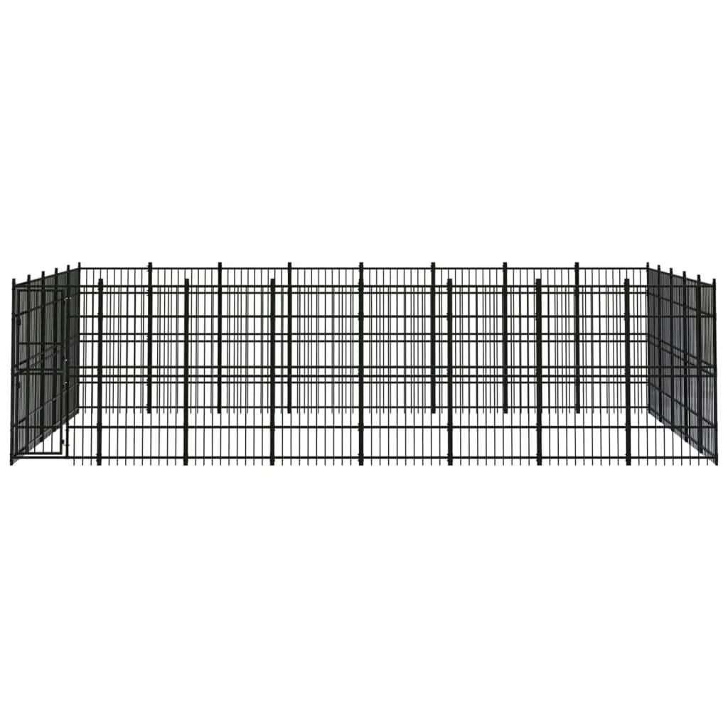 Outdoor Dog Kennel Steel 36.86 mÂ² 3097992