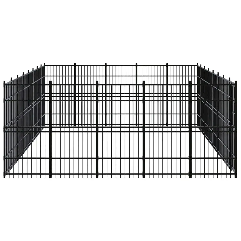 Outdoor Dog Kennel Steel 36.86 mÂ² 3097992