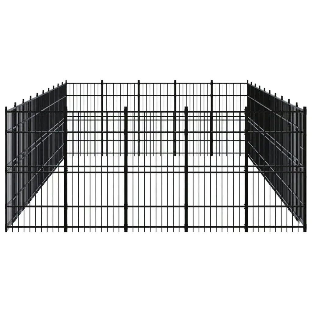 Outdoor Dog Kennel Steel 46.08 mÂ² 3097994