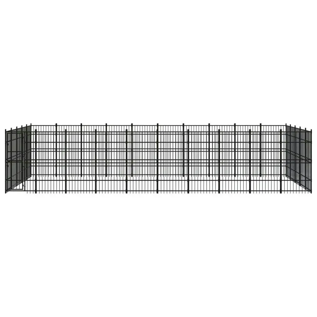 Outdoor Dog Kennel Steel 46.08 mÂ² 3097994