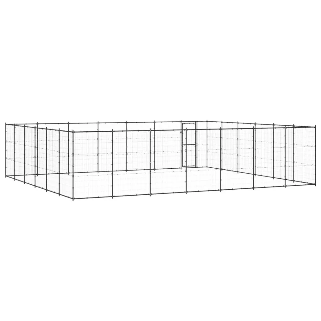 Outdoor Dog Kennel Steel 50.82 mÂ² 3082325