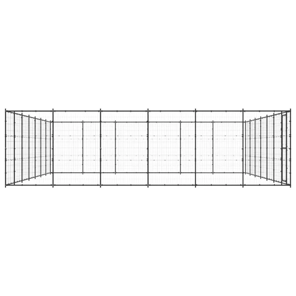 Outdoor Dog Kennel Steel 50.82 mÂ² 3082325