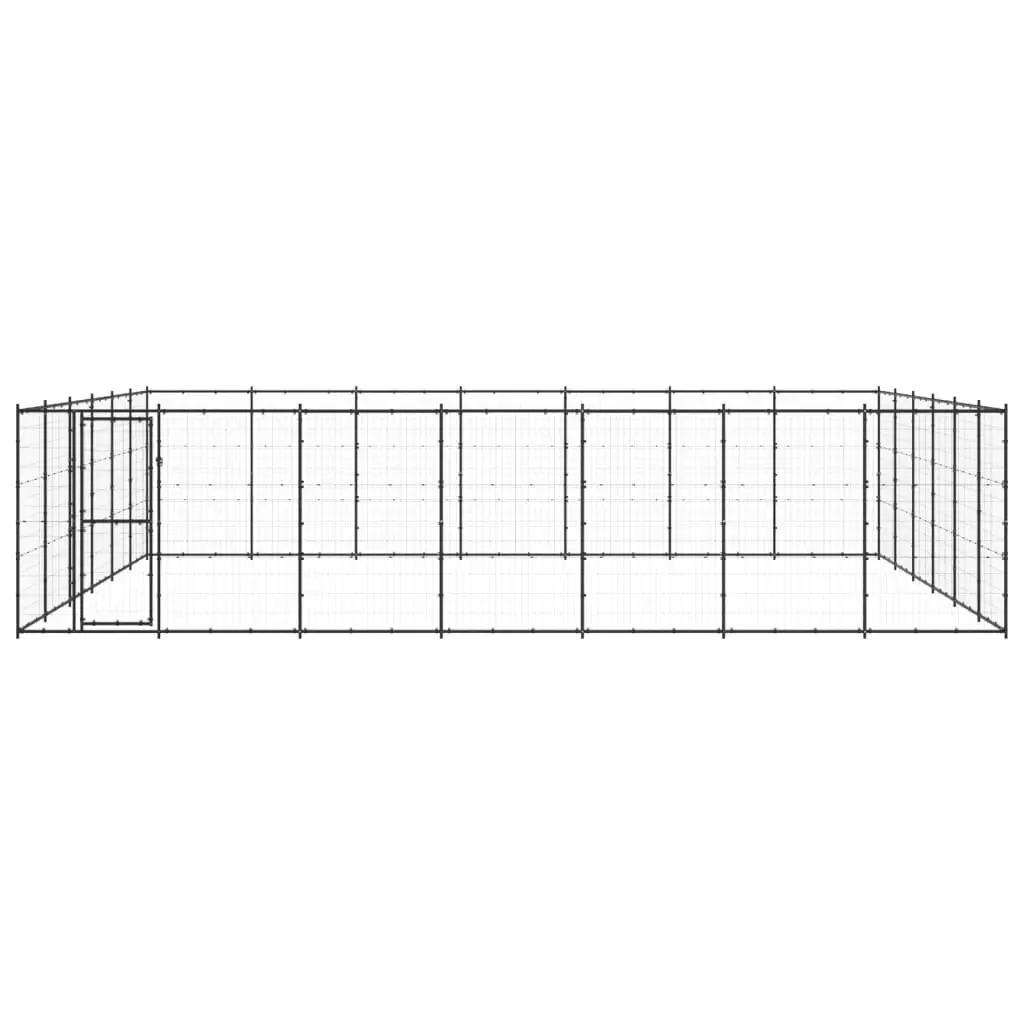 Outdoor Dog Kennel Steel 50.82 mÂ² 3082325