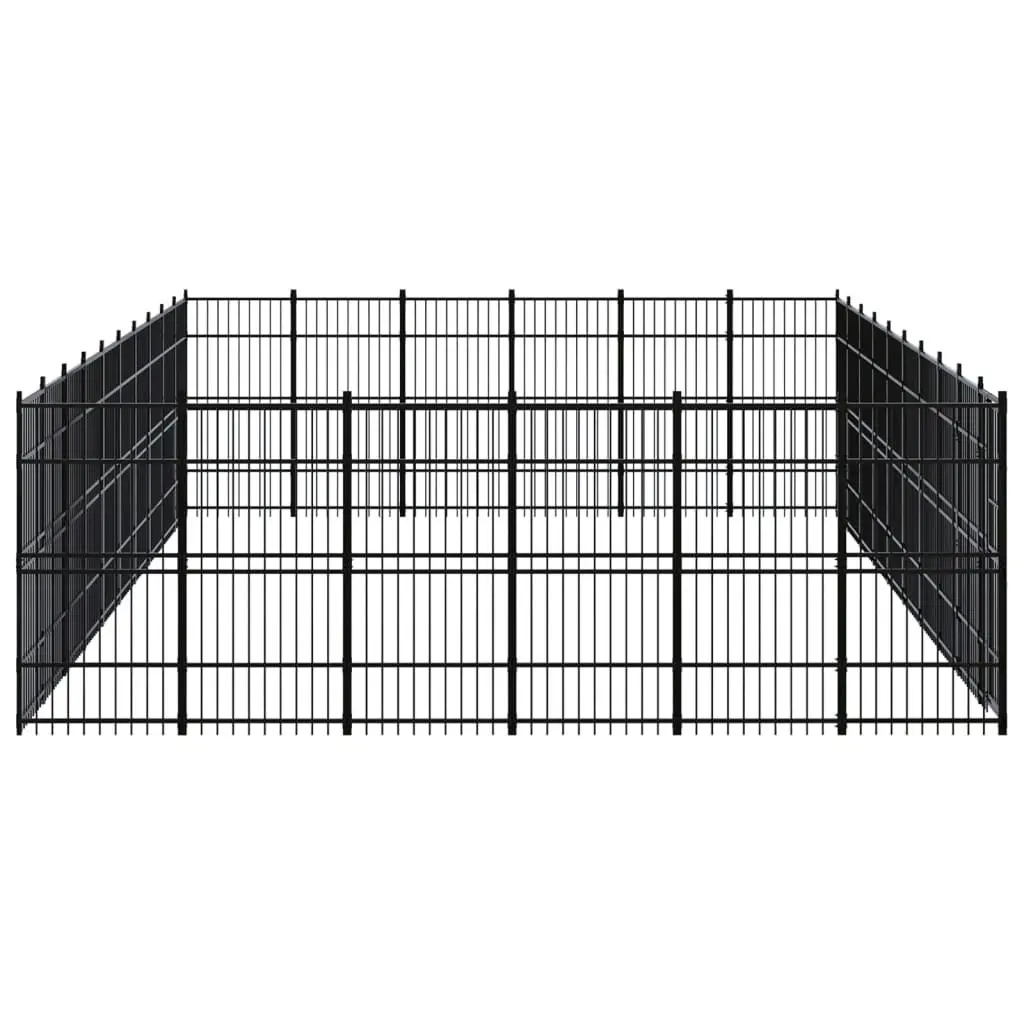 Outdoor Dog Kennel Steel 55.3 mÂ² 3097999