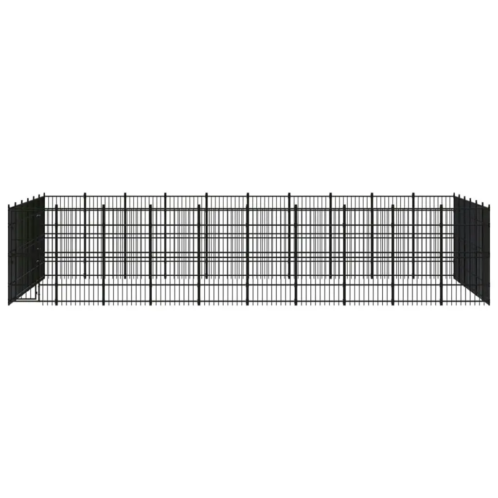 Outdoor Dog Kennel Steel 55.3 mÂ² 3097999