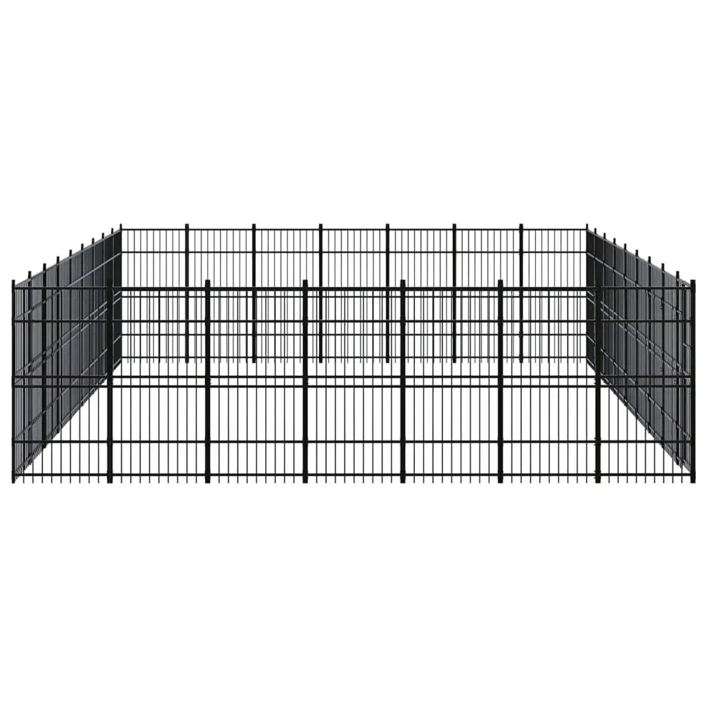 Outdoor Dog Kennel Steel 58.06 mÂ² 3098002