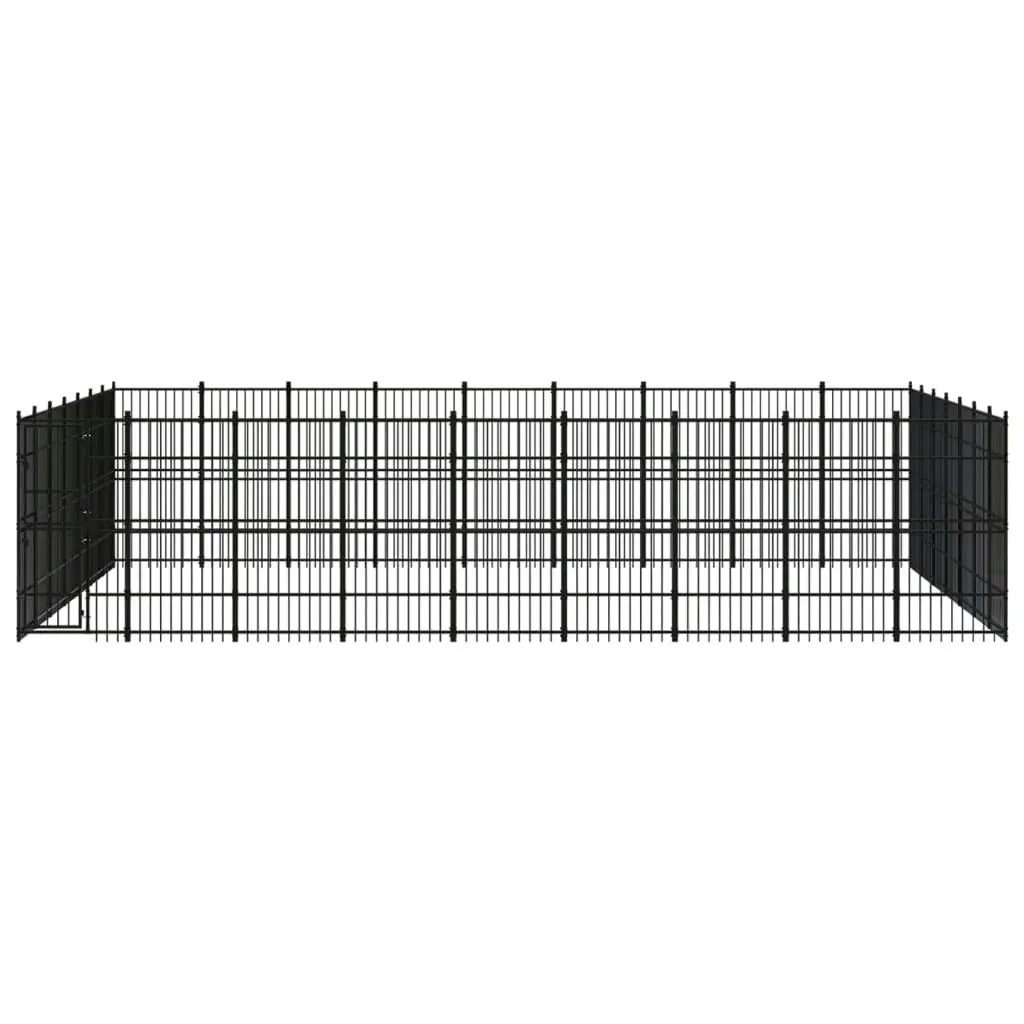 Outdoor Dog Kennel Steel 58.06 mÂ² 3098002