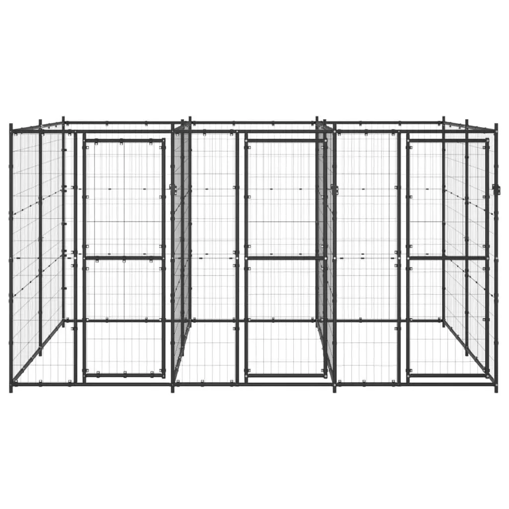 Outdoor Dog Kennel Steel 7.26 mÂ² 3082261