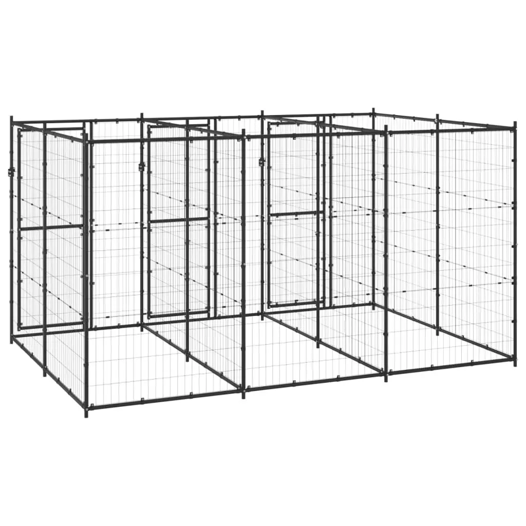 Outdoor Dog Kennel Steel 7.26 mÂ² 3082261