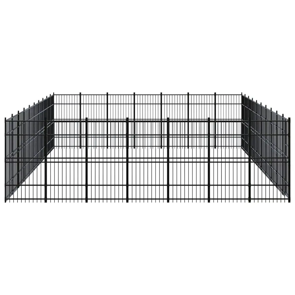 Outdoor Dog Kennel Steel 64.51 mÂ² 3098003