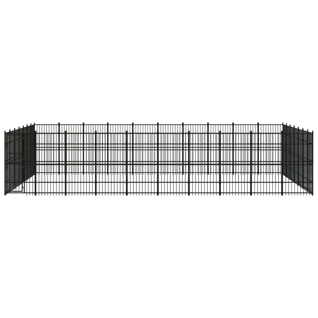 Outdoor Dog Kennel Steel 64.51 mÂ² 3098003