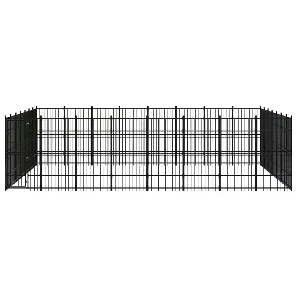 Outdoor Dog Kennel Steel 51.61 mÂ² 3098001