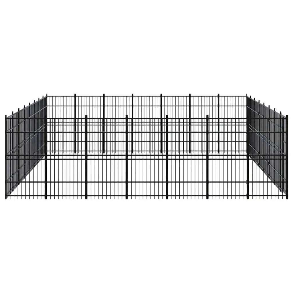 Outdoor Dog Kennel Steel 51.61 mÂ² 3098001